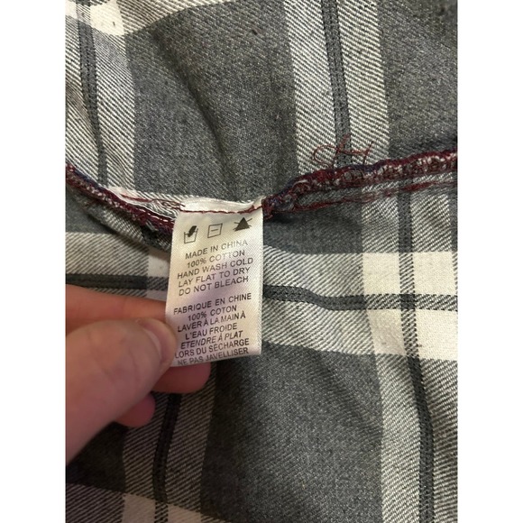 Paper Crane Oversized Red/Blue/Grey Flannel Jacket Size Medium - Picture 8 of 9
